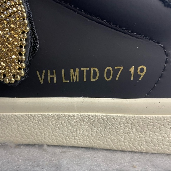 Vintage Havana The Iconic Sparkle Star Pure Black Sneakers Sz 7 NIB - RARE - Picture 15 of 16